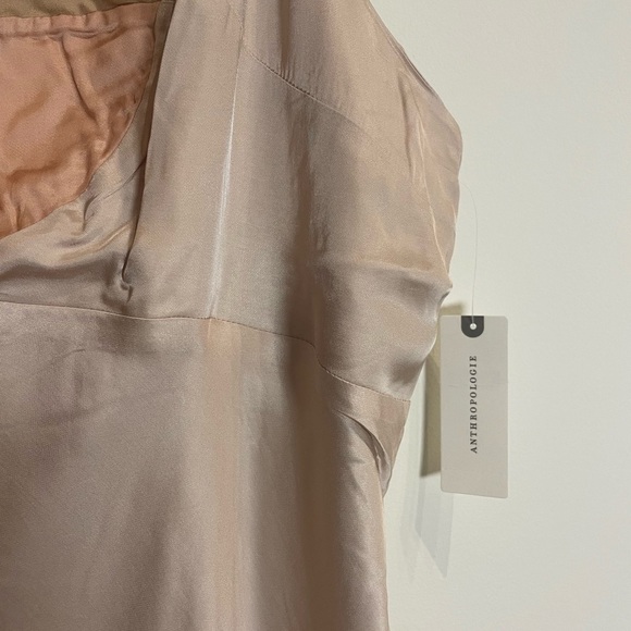 By Anthropologie Colorblock Satin Slip Dress NWT XL - Picture 8 of 12
